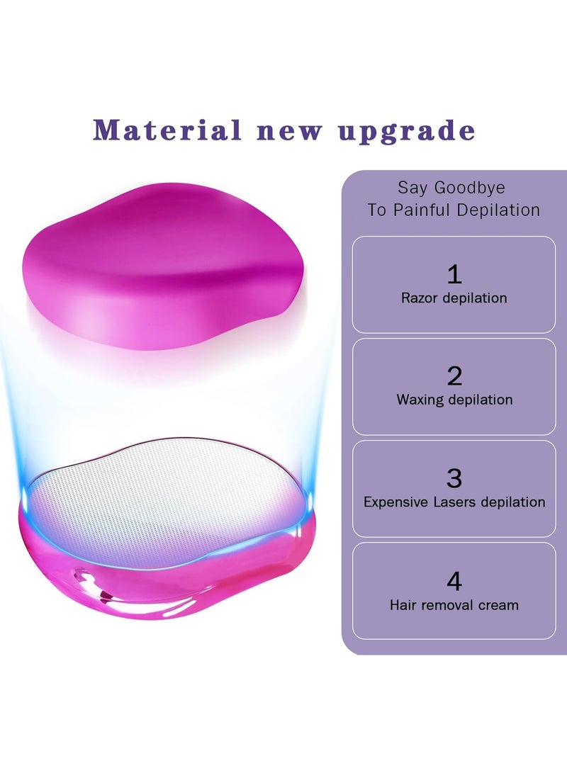 مزيل شعر كريستالي للنساء والرجال، أداة سحرية لإزالة الشعر غير المؤلمة، قابلة لإعادة الاستخدام، لإزالة الشعر من الظهر والذراعين والساقين (لون الخزامى). - Image 4